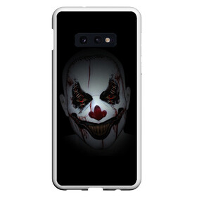 Чехол для Samsung S10E с принтом Клоун убийца в Курске, Силикон | Область печати: задняя сторона чехла, без боковых панелей | глаза | кино | клоун | мрак | ужас | ужасы