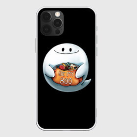 Чехол для iPhone 12 Pro Max с принтом Be my Boo в Курске, Силикон |  | candy | deliciouse | ghost | halloween | night | pumpkin | spirit | treat | trick | вкусняшки | гадость | дух | конфеты | ночь | приведение | призрак | сладости | тыква | хеллоуин | хэллоуин