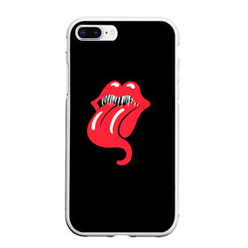Чехол для iPhone 7Plus/8 Plus матовый с принтом Monsters Kiss в Курске, Силикон | Область печати: задняя сторона чехла, без боковых панелей | Тематика изображения на принте: halloween | jagger | lips | mick | monster | rock | rolling | stones | tongue | tooth | вольные | губы | джаггер | зубы | камни | катящиеся | мик | монстер | рок | странники | хеллоуин | хэллоуин | язык