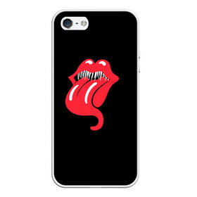 Чехол для iPhone 5/5S матовый с принтом Monsters Kiss в Курске, Силикон | Область печати: задняя сторона чехла, без боковых панелей | Тематика изображения на принте: halloween | jagger | lips | mick | monster | rock | rolling | stones | tongue | tooth | вольные | губы | джаггер | зубы | камни | катящиеся | мик | монстер | рок | странники | хеллоуин | хэллоуин | язык