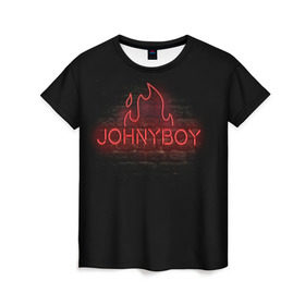 Женская футболка 3D с принтом Johnyboy в Курске, 100% полиэфир ( синтетическое хлопкоподобное полотно) | прямой крой, круглый вырез горловины, длина до линии бедер | johnyboy | денис василенко | джонибой