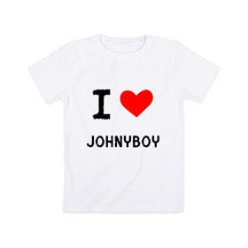 Детская футболка хлопок с принтом Johnyboy 8 в Курске, 100% хлопок | круглый вырез горловины, полуприлегающий силуэт, длина до линии бедер | johnyboy | денис василенко | джонибой
