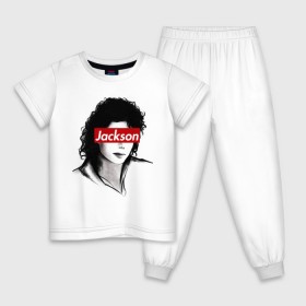Детская пижама хлопок с принтом Michael Jackson в Курске, 100% хлопок |  брюки и футболка прямого кроя, без карманов, на брюках мягкая резинка на поясе и по низу штанин
 | Тематика изображения на принте: jackson | michael | джексон | майкл