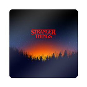 Магнит виниловый Квадрат с принтом STRANGER THINGS в Курске, полимерный материал с магнитным слоем | размер 9*9 см, закругленные углы | 011 | eleven | friends don t lie | netflix | stranger things | демогоргон | нетфликс | одиннадцатая | очень странные дела | сериалы