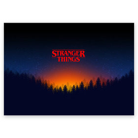 Поздравительная открытка с принтом STRANGER THINGS в Курске, 100% бумага | плотность бумаги 280 г/м2, матовая, на обратной стороне линовка и место для марки
 | 011 | eleven | friends don t lie | netflix | stranger things | демогоргон | нетфликс | одиннадцатая | очень странные дела | сериалы