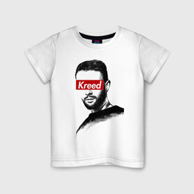 Детская футболка хлопок с принтом Kreed в Курске, 100% хлопок | круглый вырез горловины, полуприлегающий силуэт, длина до линии бедер | black star | блек стар | егор | крид | невеста | олимп