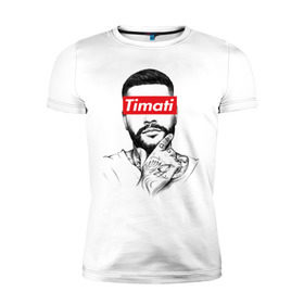 Мужская футболка премиум с принтом Timati в Курске, 92% хлопок, 8% лайкра | приталенный силуэт, круглый вырез ворота, длина до линии бедра, короткий рукав | black star | rap | блек стар | мафия | олимп | рэп