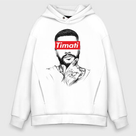 Мужское худи Oversize хлопок с принтом Timati в Курске, френч-терри — 70% хлопок, 30% полиэстер. Мягкий теплый начес внутри —100% хлопок | боковые карманы, эластичные манжеты и нижняя кромка, капюшон на магнитной кнопке | black star | rap | блек стар | мафия | олимп | рэп