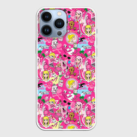 Чехол для iPhone 13 Pro Max с принтом Barbie and Tokidoki в Курске,  |  | adios | barbie | brilliant | cat | dog | doll | girl | heart | heels | japan | palm | pony | tokidoki | адьос | барби | девушка | иногда | кот | кошка | кукла | пес | пони | собака | япония