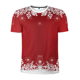 Мужская футболка 3D спортивная с принтом Новогоднее чудо в Курске, 100% полиэстер с улучшенными характеристиками | приталенный силуэт, круглая горловина, широкие плечи, сужается к линии бедра | Тематика изображения на принте: 