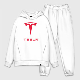 Мужской костюм хлопок OVERSIZE с принтом TESLA | ТЕСЛА в Курске,  |  | brand | car | elon mask | tesla | авто | бренд | илон | илон маск | маск | машина | тесла | электрокар