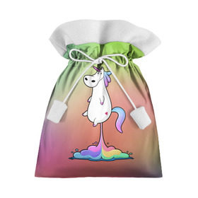 Подарочный 3D мешок с принтом Единорог на Старте в Курске, 100% полиэстер | Размер: 29*39 см | Тематика изображения на принте: corn | horse | magic | rainbow | unicorn | unicorns | волшебство | единорог | единороги | животное | лошадка | лошадь | магия | пони | радуга | рог | рога | сказка