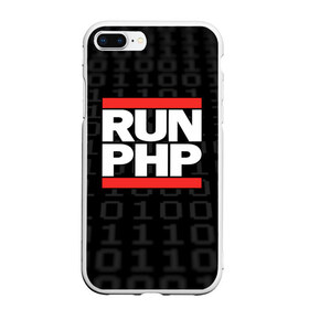 Чехол для iPhone 7Plus/8 Plus матовый с принтом Run PHP в Курске, Силикон | Область печати: задняя сторона чехла, без боковых панелей | admin | administrator | calm | code | coder | coding | dmc | engineer | job | keep | php | programmer | run | администратор | айти | инженер | код | кодинг | программа | программист | профессия | сисадмин