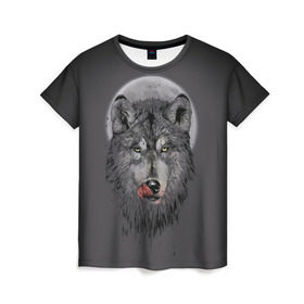 Женская футболка 3D с принтом Волк Облизывается в Курске, 100% полиэфир ( синтетическое хлопкоподобное полотно) | прямой крой, круглый вырез горловины, длина до линии бедер | forest | grey | moon | werewolf | werewolfs | white | wolf | wolfs | белый | волк | волки | волчата | волченок | волчица | волчицы | лес | луна | оборотень | оборотни | серый | язык