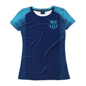 Женская футболка 3D с принтом Barcelona Training 2019 в Курске, 100% полиэфир ( синтетическое хлопкоподобное полотно) | прямой крой, круглый вырез горловины, длина до линии бедер | barcelona | champions | laliga | league | lionel | messi | spain | барселона | испания | лига | лионель | месси | чемпионов
