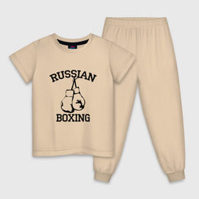 Детская пижама хлопок с принтом RUSSIAN BOXING в Курске, 100% хлопок |  брюки и футболка прямого кроя, без карманов, на брюках мягкая резинка на поясе и по низу штанин
 | 