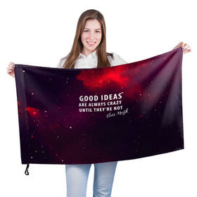 Флаг 3D с принтом Elon Reeve Musk в Курске, 100% полиэстер | плотность ткани — 95 г/м2, размер — 67 х 109 см. Принт наносится с одной стороны | dragon | elon reeve musk | falcon | falcon heavy | nasa | paypal | solarcity | spacex | tesla | tess | астрономия | илон маск | космос | наука