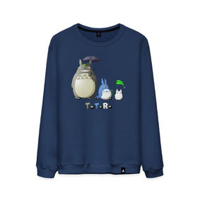 Мужской свитшот хлопок с принтом Totoro в Курске, 100% хлопок |  | Тематика изображения на принте: anime | totoro | анимэ | тоторо | черные чернушки