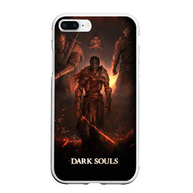 Чехол для iPhone 7Plus/8 Plus матовый с принтом Dark Souls в Курске, Силикон | Область печати: задняя сторона чехла, без боковых панелей | Тематика изображения на принте: 3 | dark | darksouls | praise | soul | souls | the sun | дарк | души | мертвец | рыцарь | соул | соулс | тёмные