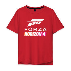 Мужская футболка хлопок Oversize с принтом Forza Horizon 4 в Курске, 100% хлопок | свободный крой, круглый ворот, “спинка” длиннее передней части | Тематика изображения на принте: auto | car | forza | game | horizon | mclaren | motorsport | race | авто | гонки | игра | машина