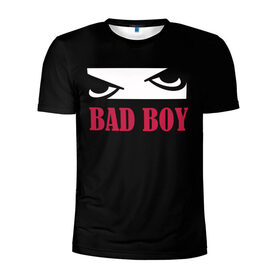 Мужская футболка 3D спортивная с принтом bad boy в Курске, 100% полиэстер с улучшенными характеристиками | приталенный силуэт, круглая горловина, широкие плечи, сужается к линии бедра | bad boy