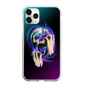 Чехол для iPhone 11 Pro Max матовый с принтом Scream Skull в Курске, Силикон |  | bone | bones | chain | chains | dark | grey | horror | scary | scream | skull | skulls | teeth | tooth | жуть | зуб | зубы | кости | кость | крик | серый | страшно | хоррор | цепи | цепочка | цепь | череп | черепа