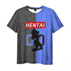 Мужская футболка 3D с принтом HENTAI 00 в Курске, 100% полиэфир | прямой крой, круглый вырез горловины, длина до линии бедер | ahegao | kawai | kowai | oppai | otaku | senpai | sugoi | waifu | yandere | ахегао | ковай | отаку | сенпай | яндере
