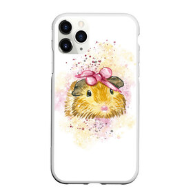 Чехол для iPhone 11 Pro матовый с принтом Морская свинка акварелью в Курске, Силикон |  | акварель | грызун | милота | морская | свинка | хомяк