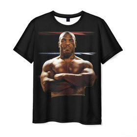 Мужская футболка 3D с принтом Майк Тайсон в Курске, 100% полиэфир | прямой крой, круглый вырез горловины, длина до линии бедер | бокс | боксер | знаменитости | спорт | стиль | тайсон | тренд