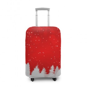 Чехол для чемодана 3D с принтом Christmas в Курске, 86% полиэфир, 14% спандекс | двустороннее нанесение принта, прорези для ручек и колес | 