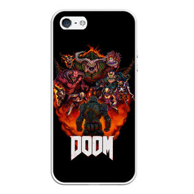 Чехол для iPhone 5/5S матовый с принтом DooM в Курске, Силикон | Область печати: задняя сторона чехла, без боковых панелей | doom | doom 3 | doom slayer | doomguy | hell walker | unchained predator | ад | боец | демоны | дум | космос | марс | мясо | палач рока | пехотинец | солдат рока