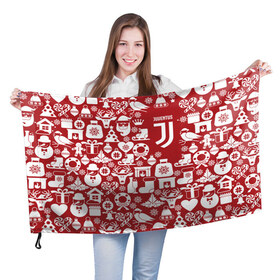Флаг 3D с принтом Juventus Новогодний в Курске, 100% полиэстер | плотность ткани — 95 г/м2, размер — 67 х 109 см. Принт наносится с одной стороны | club | football | juventus | белый | италия | клуб | форма | черный | ювентус
