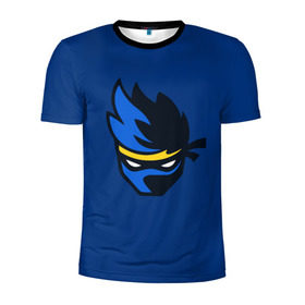 Мужская футболка 3D спортивная с принтом Ninja streamer в Курске, 100% полиэстер с улучшенными характеристиками | приталенный силуэт, круглая горловина, широкие плечи, сужается к линии бедра | fortnite | ninja | streamer | twitch | tyler blevins
