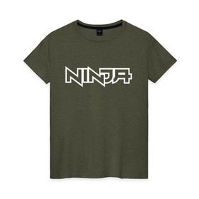Женская футболка хлопок с принтом Tyler ninjasHyper в Курске, 100% хлопок | прямой крой, круглый вырез горловины, длина до линии бедер, слегка спущенное плечо | Тематика изображения на принте: 