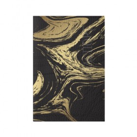 Обложка для паспорта матовая кожа с принтом Золотые реки в Курске, натуральная матовая кожа | размер 19,3 х 13,7 см; прозрачные пластиковые крепления | Тематика изображения на принте: абстракция | золото | иллюзия | линии | река