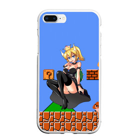 Чехол для iPhone 7Plus/8 Plus матовый с принтом Bowsette в Курске, Силикон | Область печати: задняя сторона чехла, без боковых панелей | bowser | bowsette | bros | luigi | mario | nintendo | super | боузер | боузетта | купа | луиджи | марио | супер