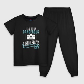 Детская пижама хлопок с принтом Опасный фотограф в Курске, 100% хлопок |  брюки и футболка прямого кроя, без карманов, на брюках мягкая резинка на поясе и по низу штанин
 | 