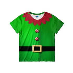 Детская футболка 3D с принтом Костюм эльфа в Курске, 100% гипоаллергенный полиэфир | прямой крой, круглый вырез горловины, длина до линии бедер, чуть спущенное плечо, ткань немного тянется | детские костюмы | костюм на новый год | праздник | утренник