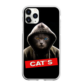 Чехол для iPhone 11 Pro Max матовый с принтом Кот в Курске, Силикон |  | cat | глаза | животные | капюшон | кот | котенок | кошка | природа | хулиган
