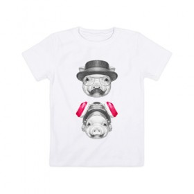 Детская футболка хлопок с принтом Опасные Свинки в Курске, 100% хлопок | круглый вырез горловины, полуприлегающий силуэт, длина до линии бедер | 