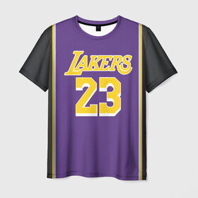 Мужская футболка 3D с принтом James LA Lakers 2019 в Курске, 100% полиэфир | прямой крой, круглый вырез горловины, длина до линии бедер | angeles | james | lakers | lebron | los | nba | usa | анджелес | джеймс | леброн | лейкерс | лос | нба | сша