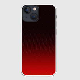 Чехол для iPhone 13 mini с принтом RED CARBON в Курске,  |  | Тематика изображения на принте: 3d | carbon | geometry | metal | texture | геометрия | градиент | карбон | металл | паттерн | текстура