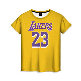 Женская футболка 3D с принтом James 18-19 LA Lakers home в Курске, 100% полиэфир ( синтетическое хлопкоподобное полотно) | прямой крой, круглый вырез горловины, длина до линии бедер | angeles | james | lakers | lebron | los | nba | usa | анджелес | джеймс | леброн | лейкерс | лос | нба | сша