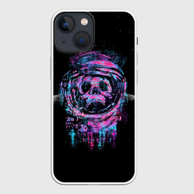 Чехол для iPhone 13 mini с принтом Космический Череп в Курске,  |  | bone | bones | chain | chains | dark | grey | horror | moon | scary | skull | skulls | space | teeth | tooth | жуть | звезды | зуб | зубы | космос | кости | кость | луна | серый | страшно | хоррор | цепи | цепочка | цепь | череп | черепа