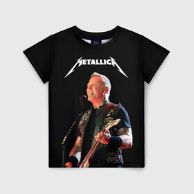Детская футболка 3D с принтом Metallica в Курске, 100% гипоаллергенный полиэфир | прямой крой, круглый вырез горловины, длина до линии бедер, чуть спущенное плечо, ткань немного тянется | Тематика изображения на принте: hard | heavy | hetfield | metal | metallica | music | rock | метал | металл | металлика | метла | музыка | рок | хард | хэви | хэтфилд