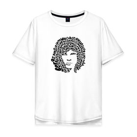 Мужская футболка хлопок Oversize с принтом Jim Morrison в Курске, 100% хлопок | свободный крой, круглый ворот, “спинка” длиннее передней части | jim morrison | the cristal ship | the doors | джим моррисон | доорз