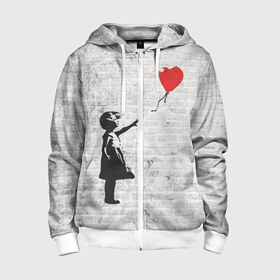 Детская толстовка 3D на молнии с принтом Бэнкси: Девочка с Шаром в Курске, 100% полиэстер |  манжеты и пояс оформлены широкой мягкой резинкой, двухслойный капюшон со шнурком для регулировки, спереди карманы и застежка-молния
 | art | balloon | banksy | culture | girl | graffity | heart | hearts | red | арт | бэнкси | граффити | девочка | девочка с шаром | красный | красным | культура | сердечки | сердечко | сердце | стрит | шар | шарик | шариком