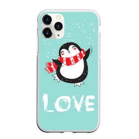 Чехол для iPhone 11 Pro матовый с принтом Пингвин LOVE в Курске, Силикон |  | linux | детская | зима | зимняя | лёд | новый год | пингвин | пингвин в снегу | пингвин в шарфе | пингвин любовь | пингвинчик | пингвины | северный полюс | снег | холод