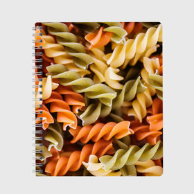 Тетрадь с принтом Макароны Спиральки в Курске, 100% бумага | 48 листов, плотность листов — 60 г/м2, плотность картонной обложки — 250 г/м2. Листы скреплены сбоку удобной пружинной спиралью. Уголки страниц и обложки скругленные. Цвет линий — светло-серый
 | food | italy | pasta | spagetti | еда | едой | изображение | италия | картинка | макарон | макароны | макарошки | мука | мучное | паста | прикол | прикольные | спагетти | спиральки | фото | юмор