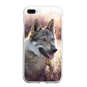Чехол для iPhone 7Plus/8 Plus матовый с принтом Волк в Курске, Силикон | Область печати: задняя сторона чехла, без боковых панелей | dog | взгляд | волк | лайка | собака | хаски